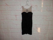 Scarlett Nite Size 8 Criss Cross Full Lined Bead Pearl Rhinestone Dress 5008