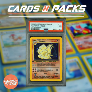 Carte Pokemon Vulnona 12/102 HOLO Base Set Edition 1 German Deutsch PSA 7