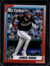 2025 Topps Chrome James Wood 1990 Baseball RC Rookie #90CB-15 Nationals