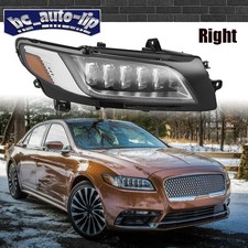 Right Side For 2017-2020 Lincoln Continental Right LED Headlight w/ DRL W/O AFS