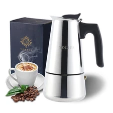 YOLIFE Mini Stovetop Espresso Maker, Induction Small Moka Pot for Italian Cof...