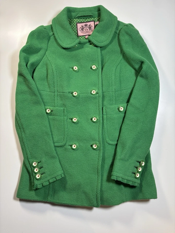Chaquetón verde vintage Y2K Juicy Couture talla S botones con acento dorado Foto 2 de 4