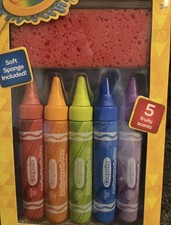 Crayola Body Wash 5 Pen Set with sponge New in box