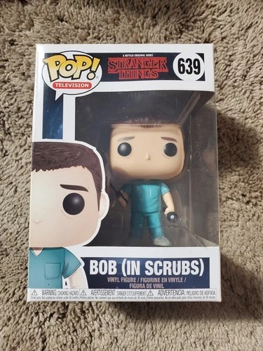 Funko Pop! Vinyl Stranger Things Bob (In Scrubs) #639 Figure Damaged Box