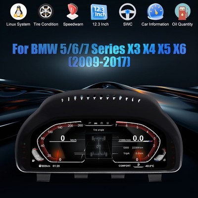 12.3'' Nachrüstun Digital Tacho Kombiinstrument Für BMW 5/6/7 Series X3 X4 X5 X6