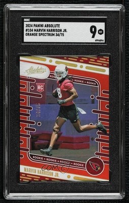 2024 Absolute Rookies Orange Spectrum 34/75 Marvin Harrison Jr Rookie RC 7r6
