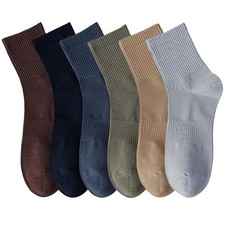 Mens Athletic Cotton Quarter Crew Socks Moisture 8-11 Color 06 6 Pairs 