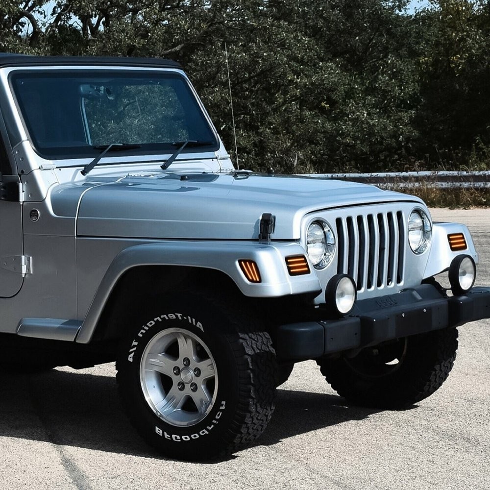 LED Front Fender Side Marker Bumper Signal Lights For 1997-06 Jeep Wrangler TJ A thumbnail 10