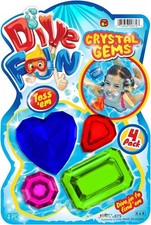 JA-RU Dive Fun Crystal Gems Diving Toys 1 Pack 4 Gems Beach, Bath, Pool...
