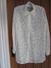 Kaleidoscope Vintage Cream Textured Blouse/Shirt size 12