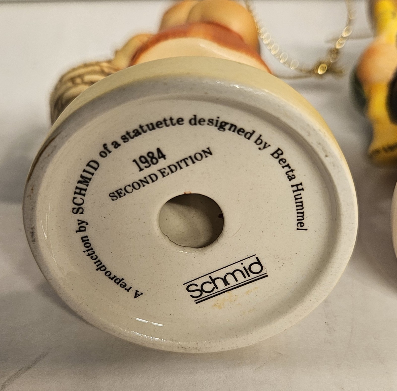 Set OF 2 Schmid Reproduction Ornaments Designed by Berta Hummel 1985 Girl Boy