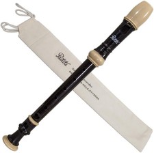 Paititi Soprano Recorder 8-Hole With Cleaning Rod Carrying Creamy/Black