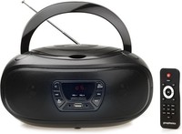 CD Player Portable Boombox FM Radio CD MP3  Remote Control & USB GTCDR-501 Black