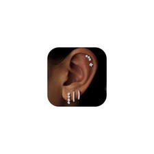 Gold Hoop Earrings for Women, Hypoallergenic 14K Gold Plated Hoop Earrings Ca...