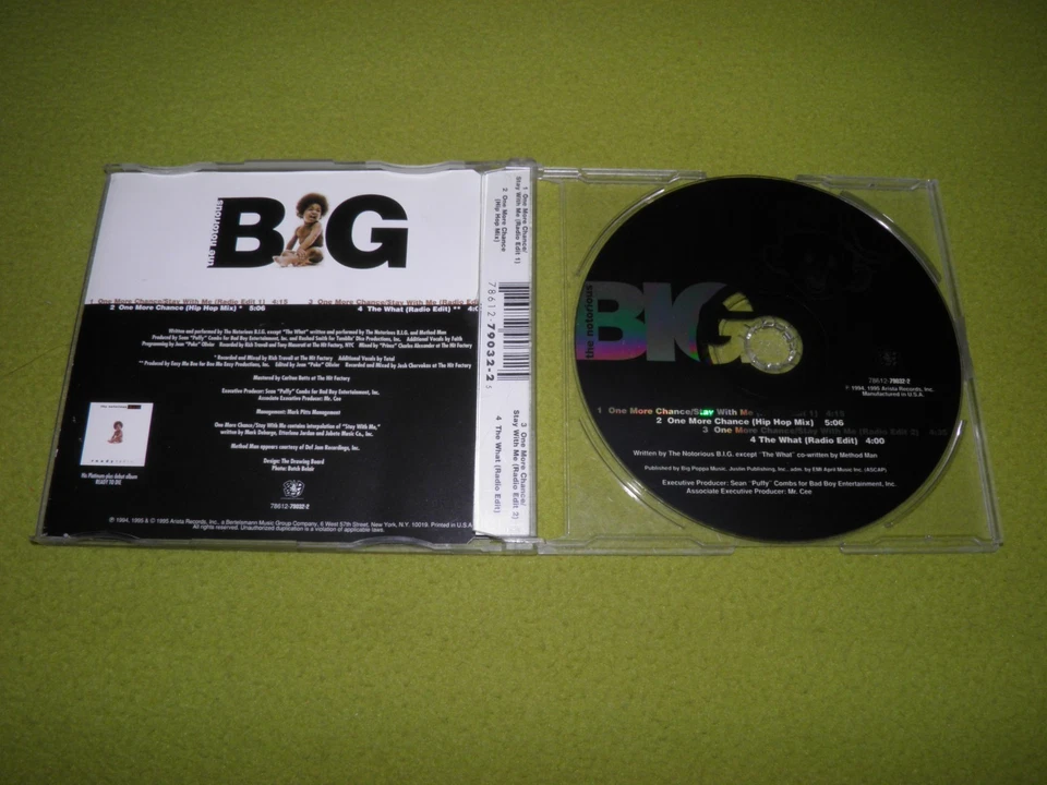The Notorious B.I.G. One More Chance RARE 1995 USA "Bad Boy Entertainment" [PA] - Image 2 of 2