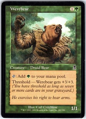 Werebear 282 C Odyssey Magic the Gathering MTG LP
