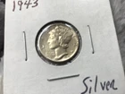 1943 silver Mercury Dime