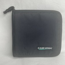 Case Logic 24 CD DVD Blu-Ray PC Disc Black 6" Soft Sleeve Zipper Storage Case
