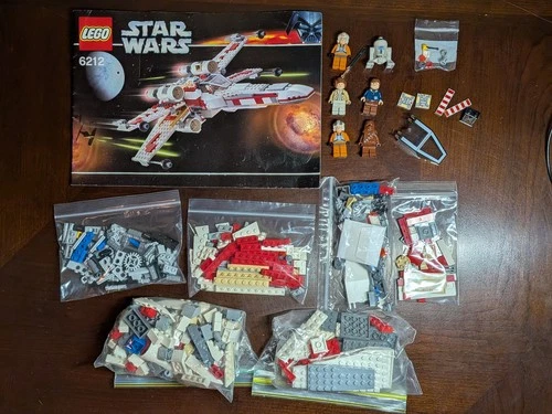 LEGO Star Wars 6212 X-Wing Fighter Complete Set w All Minifigs + Manual + No Box
