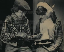 1985 Press Photo Brad Dunning and Sarah Kinney in a rehearsal of "Silver Skates"