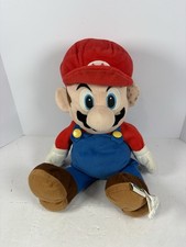 Licensed Super Mario Kids Bedding Plush Cuddle Decorative Pillow Buddy w/Pouch