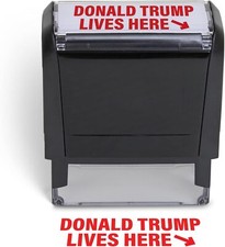 Donald Trump Lives Here Stamp - Self Inking Custom Stamp for Trump 2024 Merchand