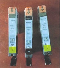 NEW CANON INK CARTRIDGES,2-CLI-271/YELLOW 1-CLI-271XL/BLACK, TOTAL OF 3 CART'S