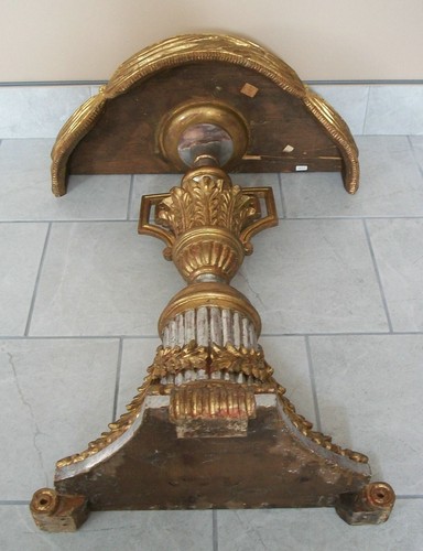 Hollywood Regency Silber & Gold vergoldetes Holz Konsolentisch - Italien - um 1960 - Bild 10 von 11