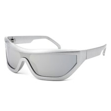 Unisex Geometric Wrap Around Square Fashion Sunglasses with 100 UV Protection