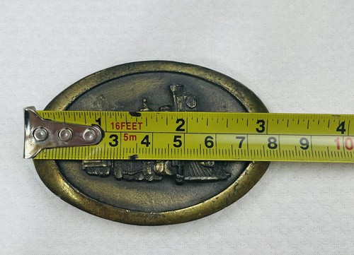 Vintage The Great American Buckle Co. 1983 Steam Train Engine Gürtelschnalle #1290 - Bild 5 von 6