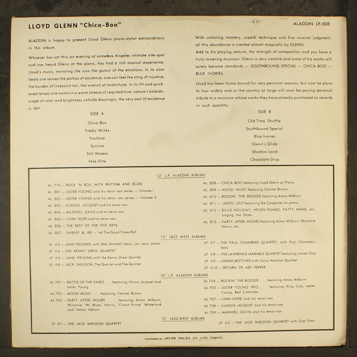 LLOYD GLENN: chica-boo ALADDIN 12