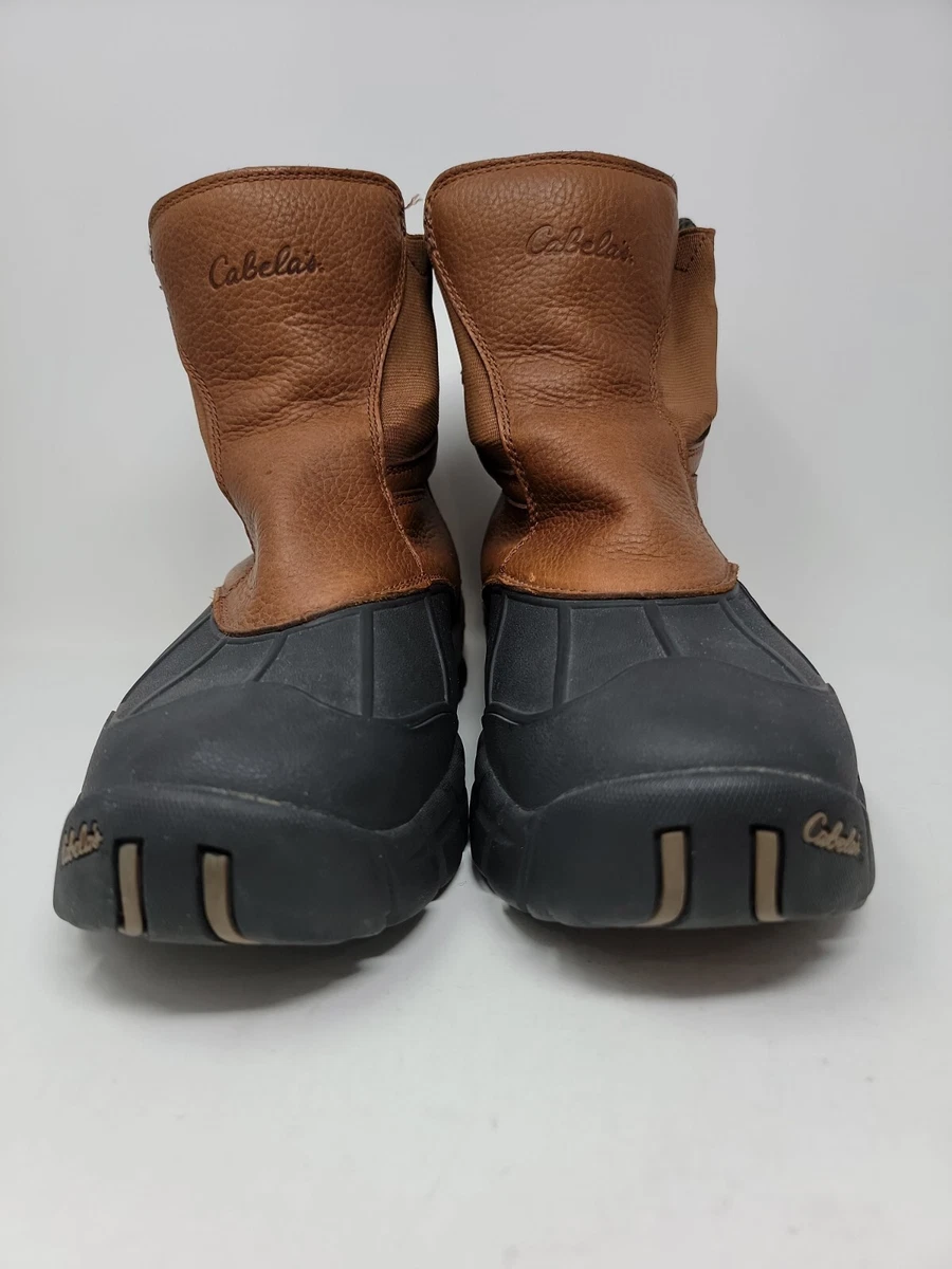 Cabelas Boots Mens 10.5 Brown Leather Uppers Rubber Outsole