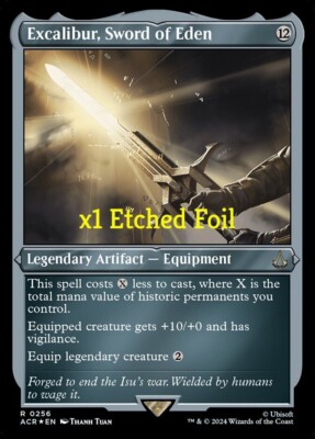 MTG Etched Foil UB: Assassin's Creed ACR Excalibur, Sword of Eden