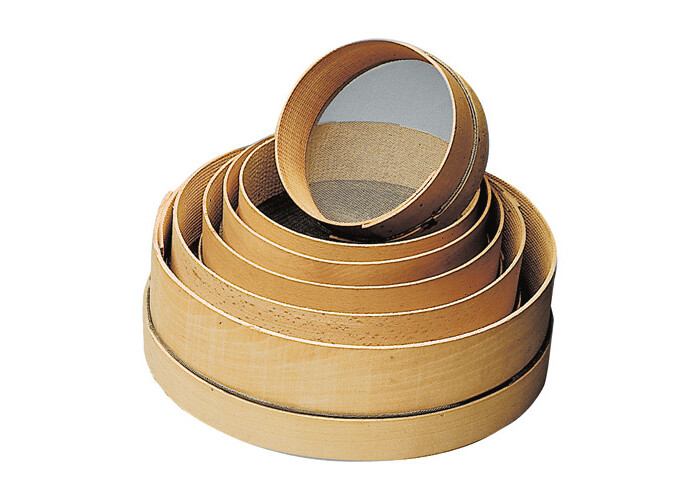 60082 PANETTA SETACCIO TONDO IN LEGNO CON RETE FINE ZINCATA PER FARINA BIANCA E