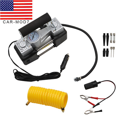 Portable Heavy Duty Air Compressor Car Tire Inflator Electric Pump Auto 12V