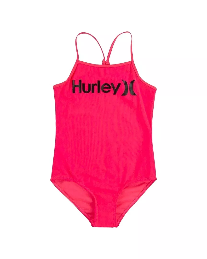 Bright pink swimming deals costume