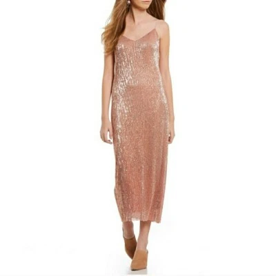 1.STATE Women Pink Sequin Shimmery Spaghetti Midi Dress Size M 305070 | eBay 1.STATE Women Pink Sequin Shimmery Spaghetti Midi Dress Size M 305070 | eBay