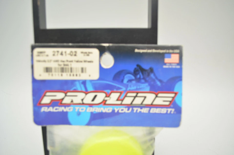 Pro-line Velocity 2.2" 4WD Hex Front Yellow Wheels (2) for B44.1 PL2741-02 NEW - Image 2 of 2