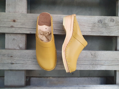 Swedish Clogs Troentorp Da Vinci Yellow Size US Womens EU 37