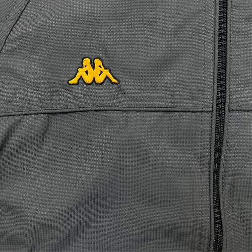 Chaqueta cortavientos vintage años 90 Kappa para hombre pequeña gris logotipo Spirit Within cremallera completa - Imagen 3 de 9