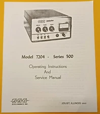 OMS-ABC-500 Plus =Contex 7204 Tube Linear Amplifier Operation Manual & Schematic