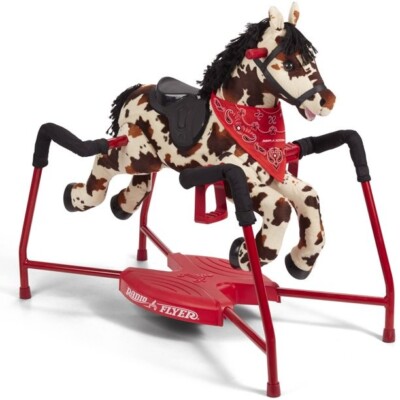 Radio Flyer Interactive Spring Horse, Ride on for Kids, Makes