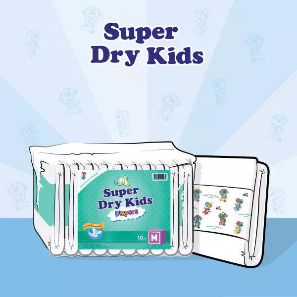 ABUniverse ABU Super Dry Kids SDK Diapers Pack of 10