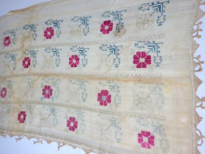 Greek Island Embroidery Silk 19th C Ottoman Textile Important Provenance