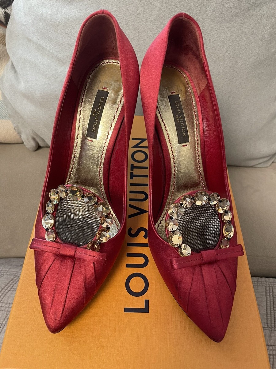 louis vuitton size peep toe