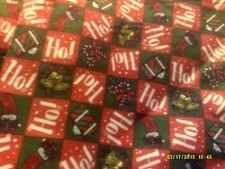 52x22 USA MADE Standard Flannel Daycare cot sheets Ho Ho Print 6 sheets 