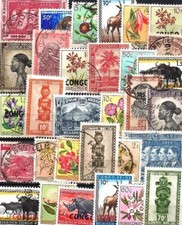 CONGO BELGE avant 1961 collections de 25 à 300 timbres différents oblitérés