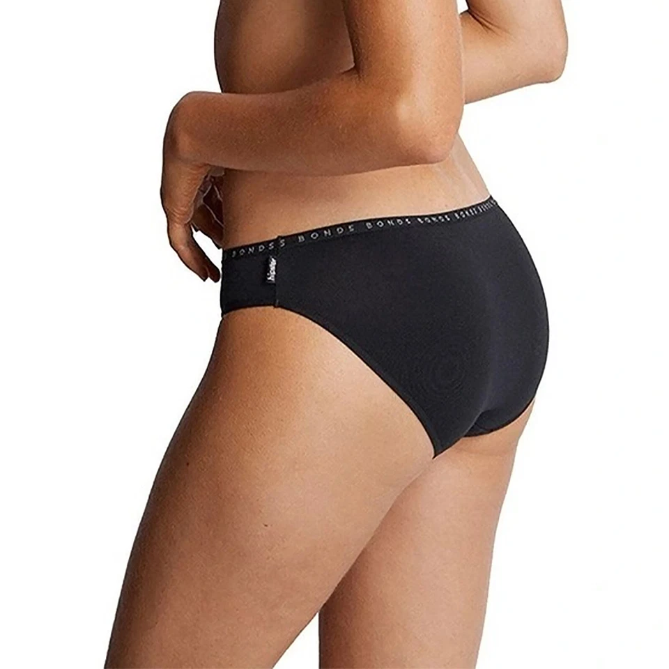 Bonds Hipster Bikini Womens Ladies Underwear Undies Panties Briefs Black WUFNA - Image 3 of 4