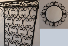 Stylowa szafa z kutego żelaza z lustrem, unikatowa