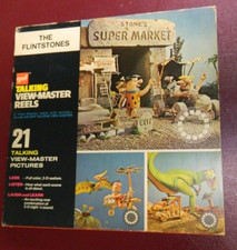 Vintage 1969 Flintstones Stone Market 3D Reels TALKING View Master GAF w/ Book